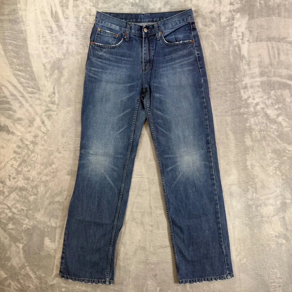Vintage Levi's 501 Loose Straight Jeans Men's Size 30x30 Blue Coca Cola Patch